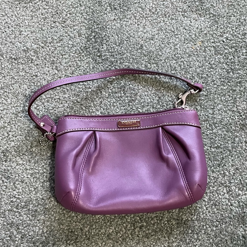 Coach leather wristlet